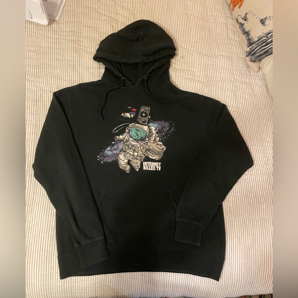 Astronaut- Internet killed television – CTFxC- hoodie, black, medium